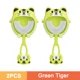 2pcs Green Tiger