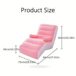 Sofá inflable perezoso PVC flocado ergonómico infantil