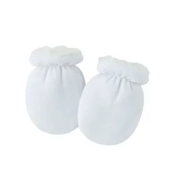 Manoplas de lana caramelo para bebé recién nacido