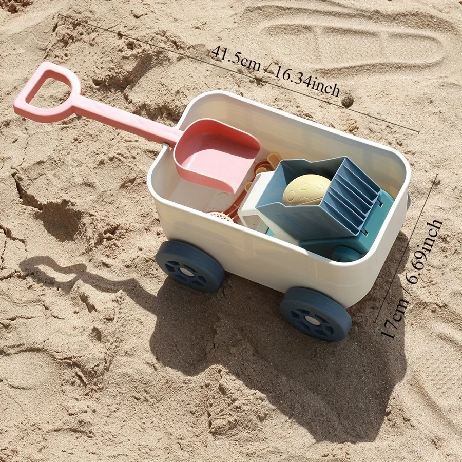 Juguetes de playa, juguetes de arena para niños con camión, coche, pala de arena, rastrillo, caja de arena, juguetes para niños pequeños, niños, cocina, juego de simulación, cocina - imagen 3