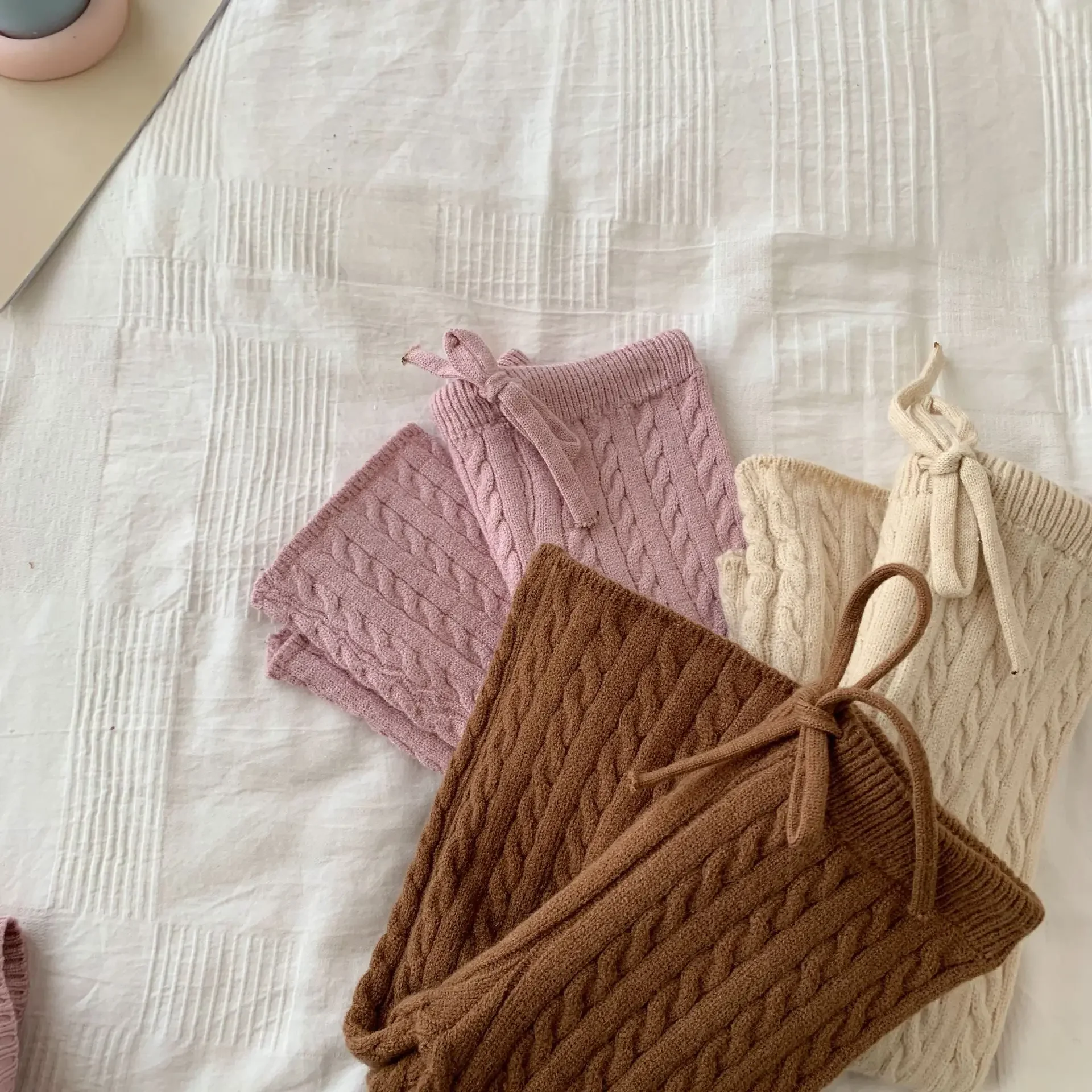 Chándal de punto primavera para niños con cordón y puños acanalados - imagen 5