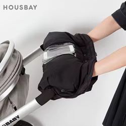 Guantes de invierno para maternidad, guantes para cochecito de bebé con bolsillo para teléfono, bolsa de pañuelos, protector de mano a prueba de viento, manoplas anticongelantes cálidas