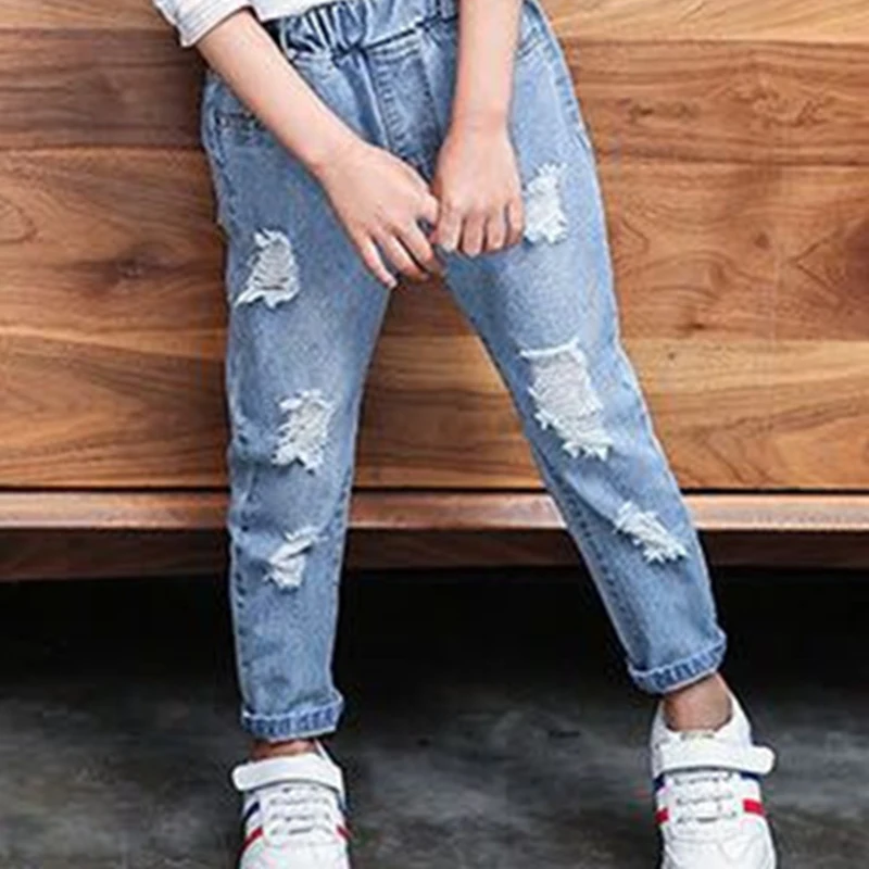 Vaqueros de pierna ancha para niña, Vaqueros de pierna recta holgados y adelgazantes con estilo, talla media, primavera y otoño, 2025 - imagen 2