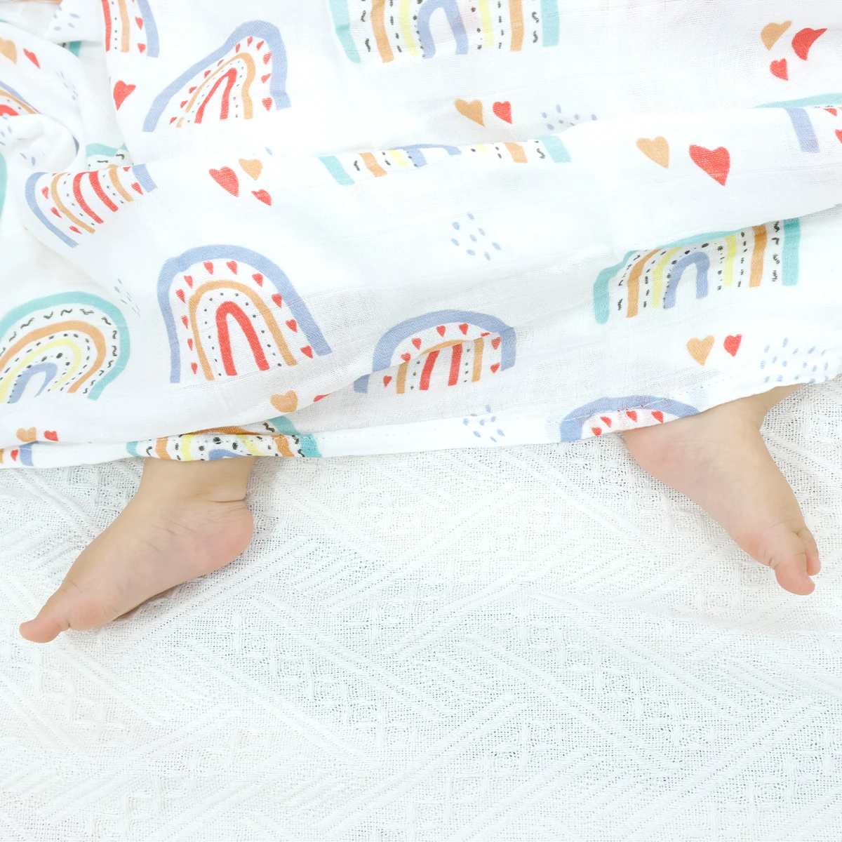 HappyFlute-Manta de muselina de algodón y bambú para bebé recién nacido, cubierta bonita para cochecito infantil, toalla de lactancia de 120x110CM - imagen 3