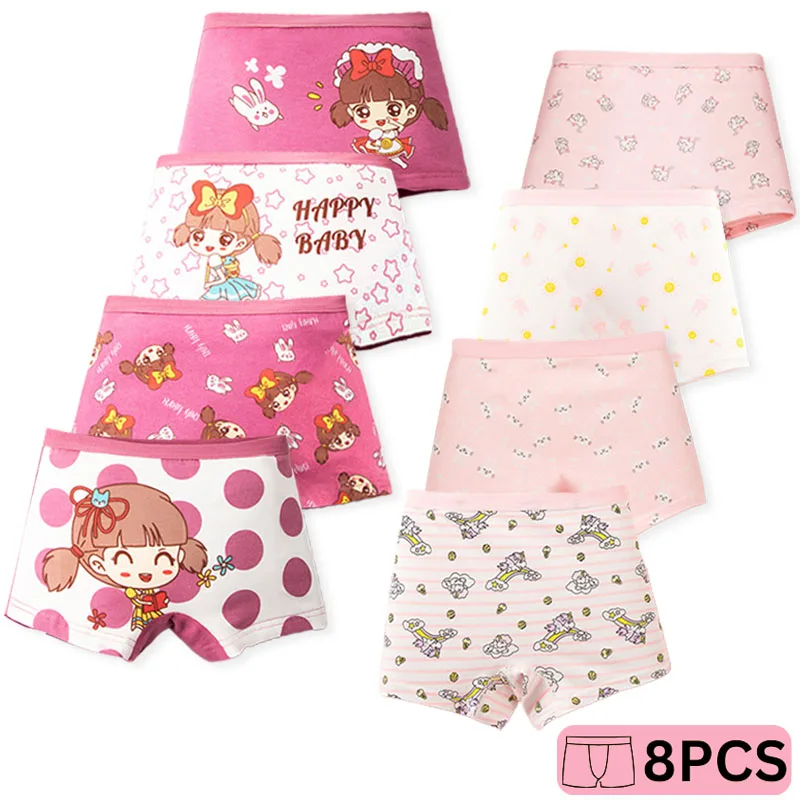 Calzoncillos de algodón transpirables para niña con dibujos animados - imagen 3