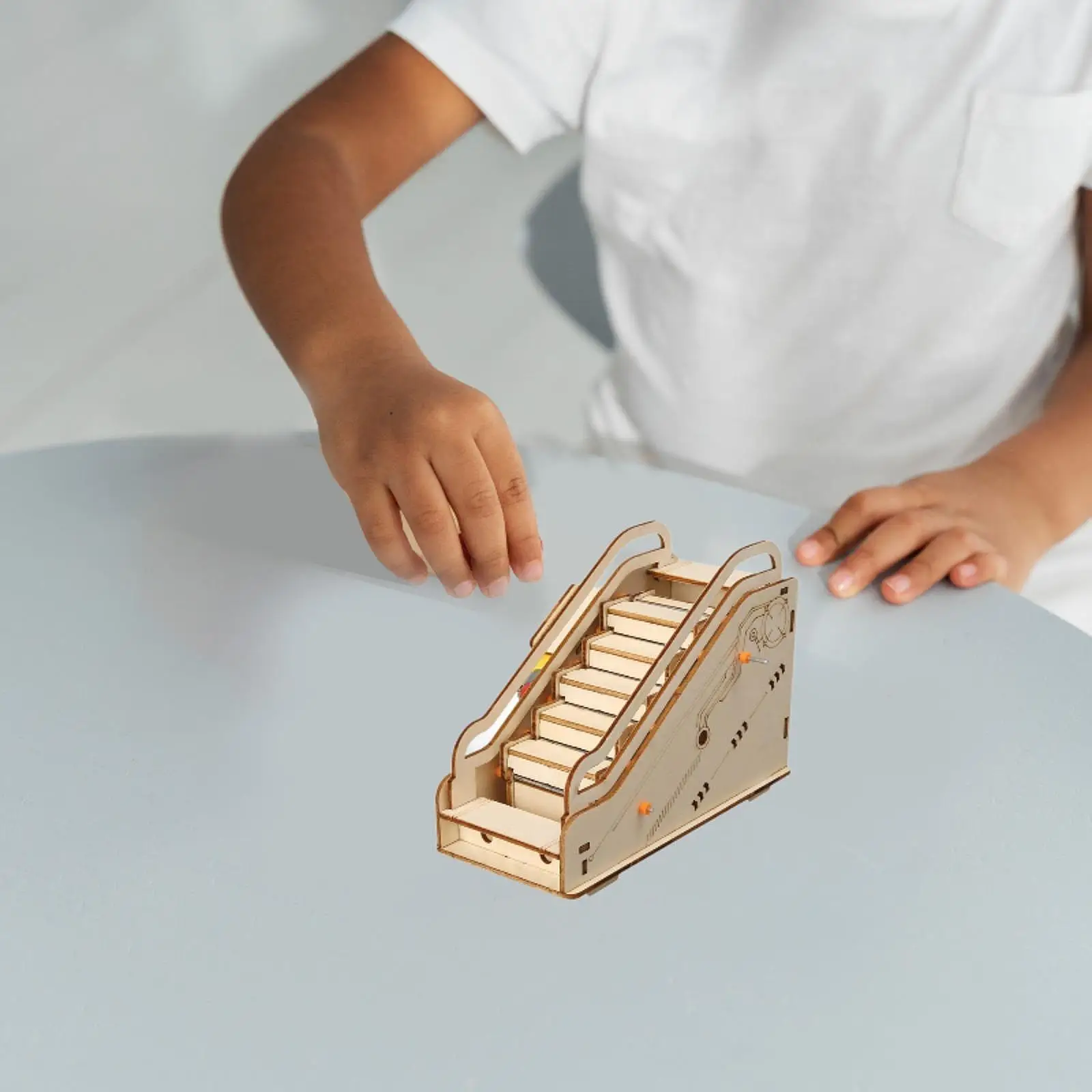 DIY Science Toy Electric Escalator Model Building Project for Children Kids