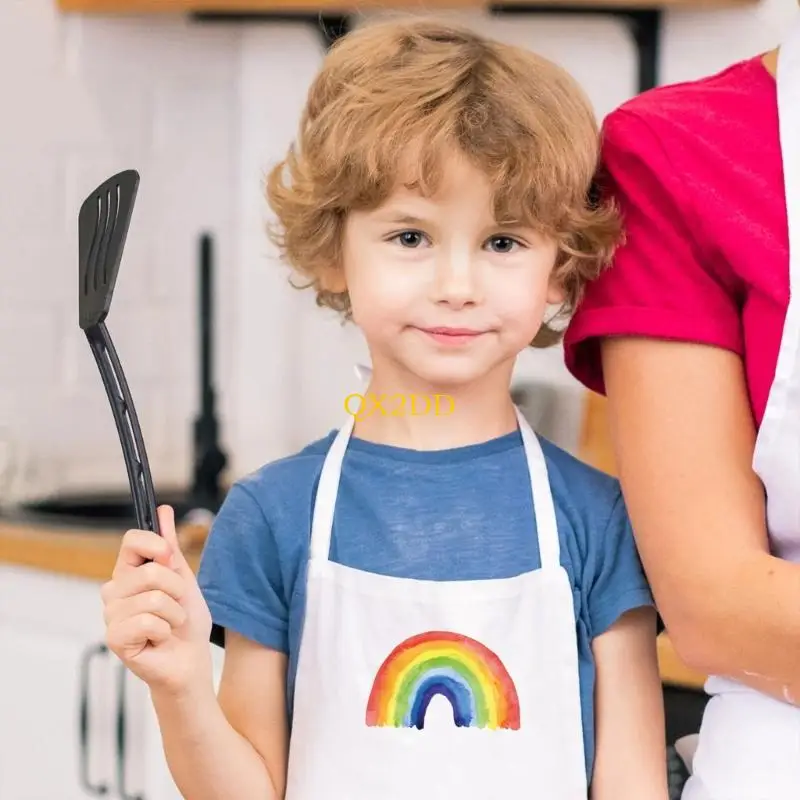 QX2D Creative Play Delantal tela resistente agua para pintar Actividad aire libre para hornear - imagen 4