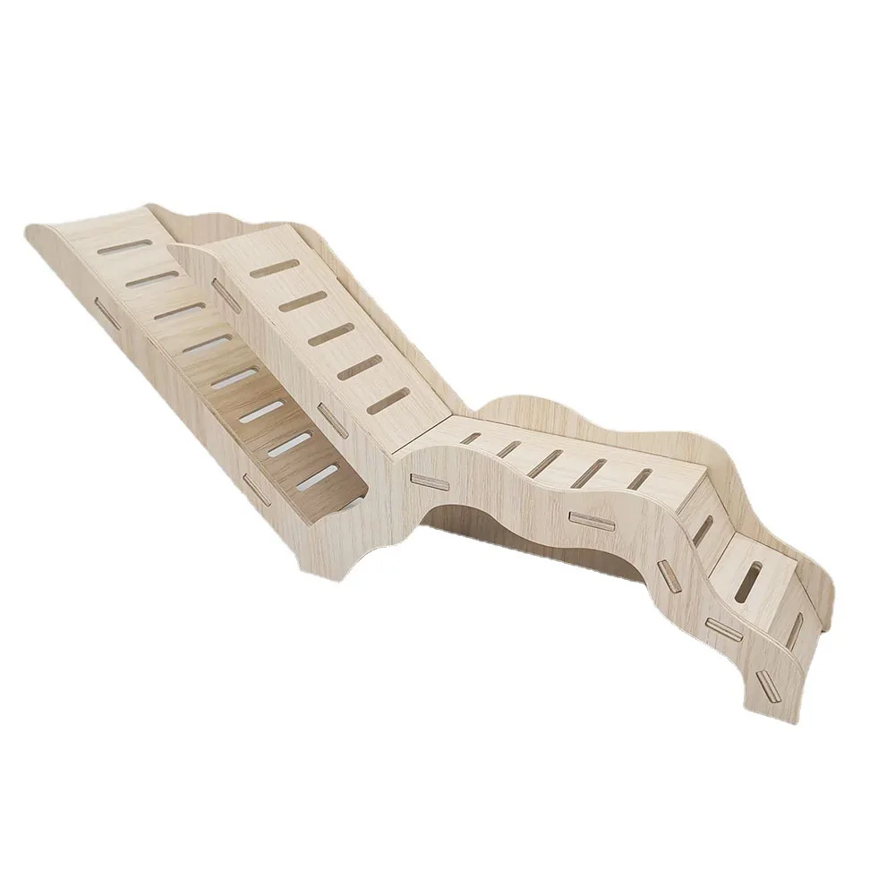 Casa de paisaje de madera para hámster, equipo multifuncional para evitar obstáculos, cueva subterránea, oso dorado, conejillo de indias, nido para mascotas - imagen 4