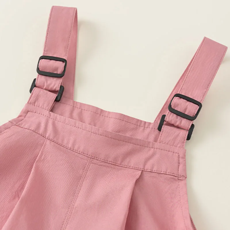 Conjuntos de 2 piezas de ropa de verano para niño niña, moda coreana, Tops de algodón sin mangas de color rosa para bebé + Pantalones cortos, ropa de Boutique para niños B093 - imagen 5