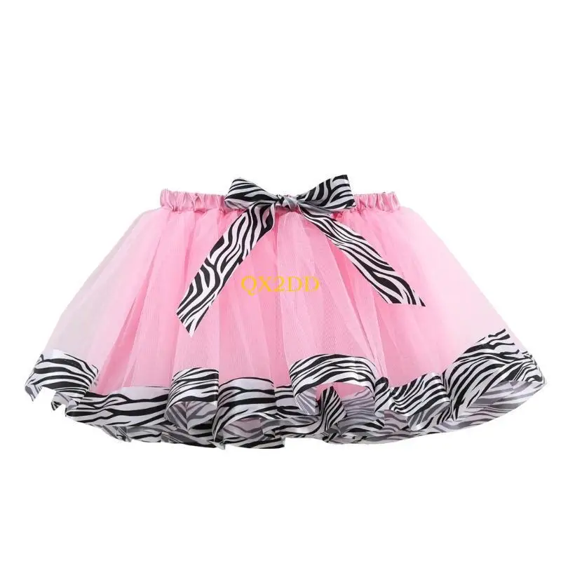 QX2D 2 unids/set falda tutú para niñas con tendencia actuaciones en escenario Vestido corto baile - imagen 3