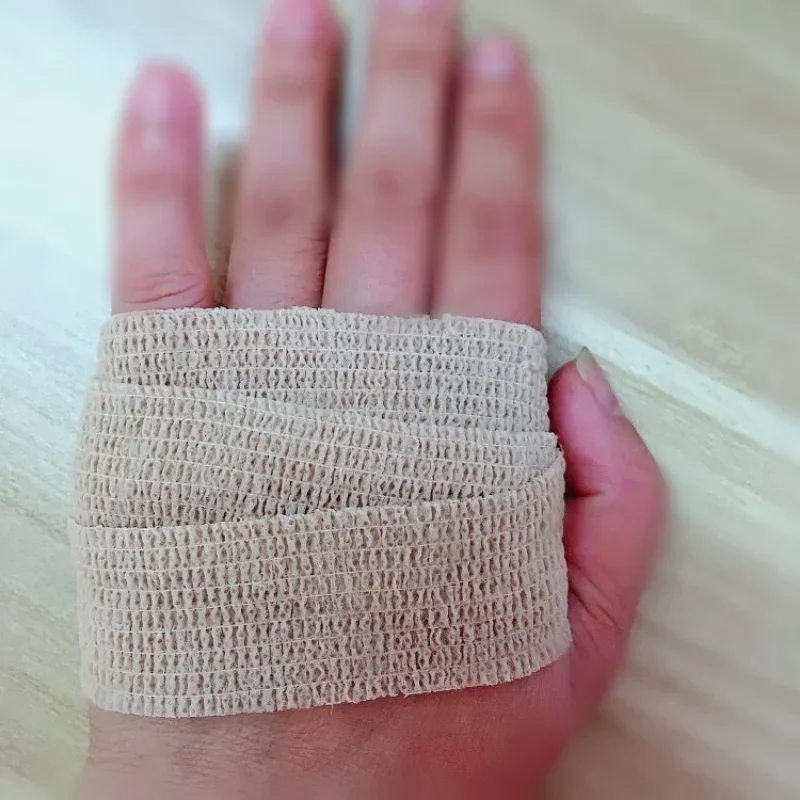 1 rollo de vendaje elástico de primeros auxilios vendaje para heridas no tejidos cinta de vendaje autoadhesiva vendajes de parche - imagen 5