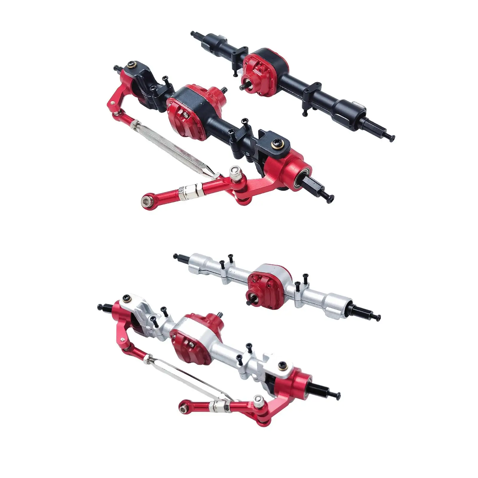 1:12 Scale RC Car Front and Rear Axle Set Accessory Practical Upgrade Parts Bridge Shaft Complete Set for MN82 LC79 RC DIY Parts