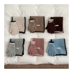 Nuevo Guante de invierno para niños, guantes cálidos de punto para niños, 8 colores