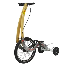 Bicicleta de pie plegable para exteriores, bicicleta triciclo de media bicicleta de fitness