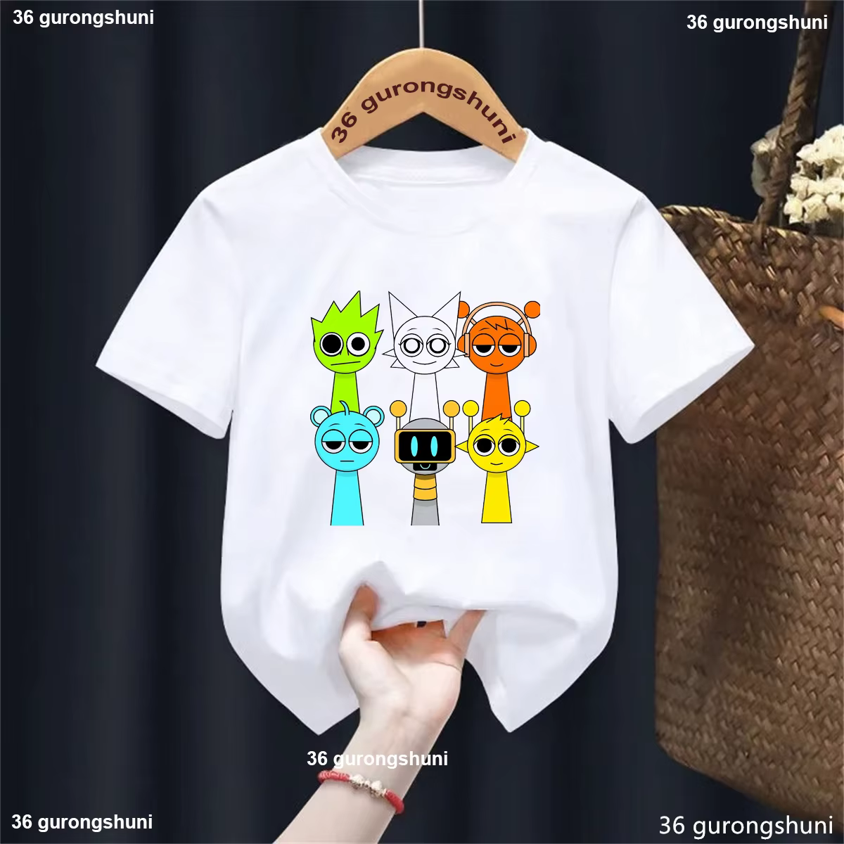 Camiseta Sprunki Beats para niño y niña verano 2025 - imagen 3