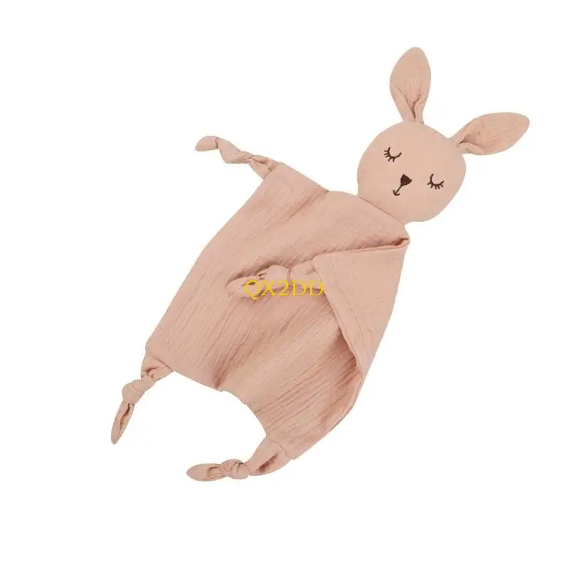 QX2D Toalla suave y suave para ayudar a dormir a los bebés, chupete transpirable, juguete para bebés, babero calmante para - imagen 3
