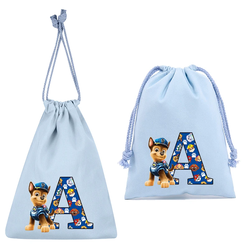 Paws Patrols Chase-bolsas con cordón para niños y niñas, bolsas de almacenamiento navideñas con letras de dibujos animados de Anime, bolso de mano, regalos bonitos y nuevos para niños