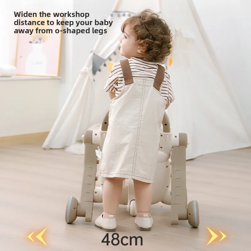 ‌ Andador de bebé anti-pajarita con luces LED musicales, juguete de coche de empuje multifuncional con 360 ° Diseño antivuelco con ruedas silenciosas - imagen 5