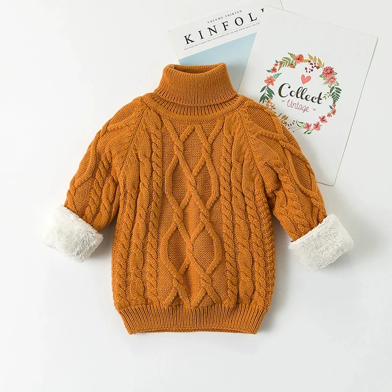 Suéter acolchado invierno bebé Jersey grueso felpa para niño