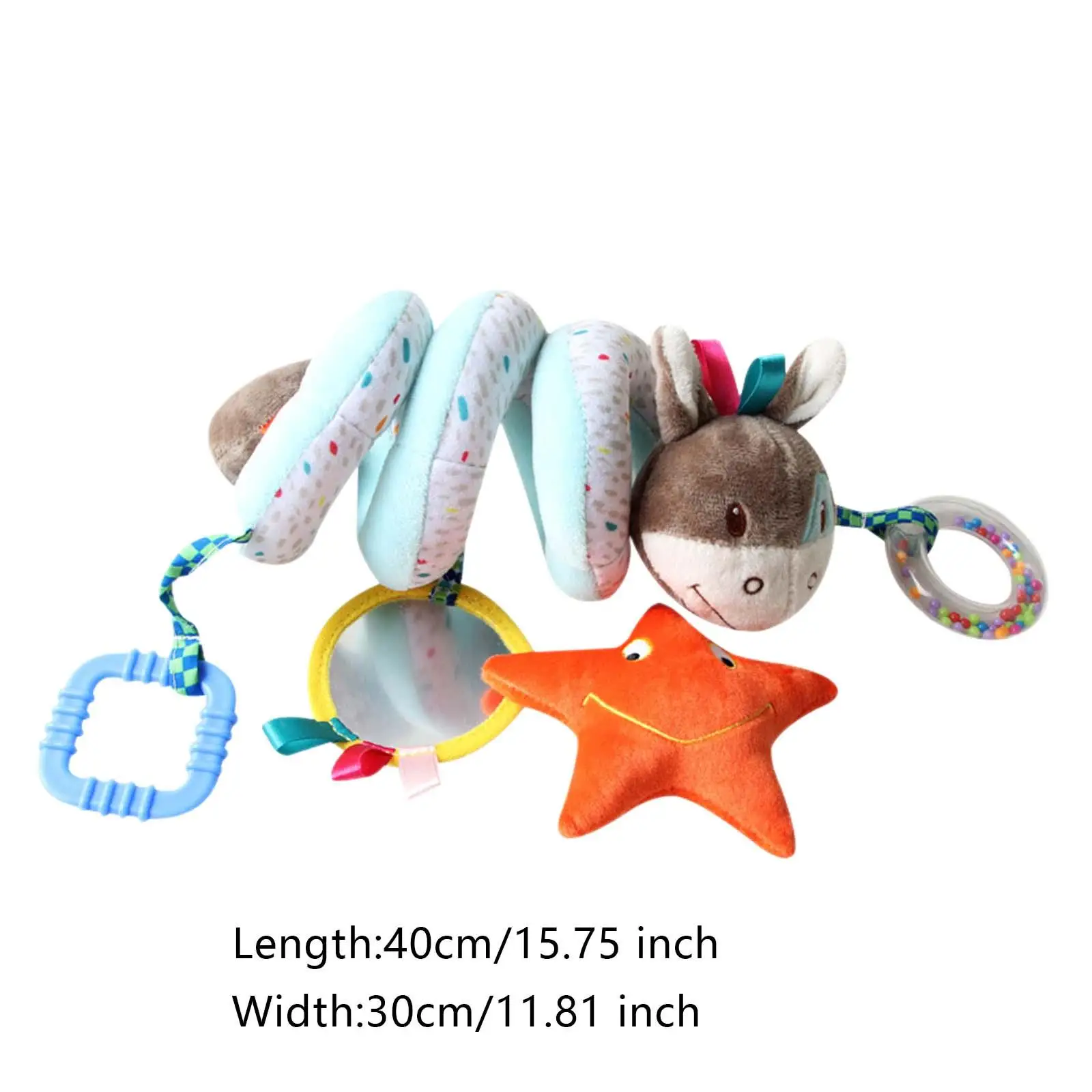 Baby Spiral Plush Hanging Toy Soft Stroller Toys for Boys Girls Infants Kids