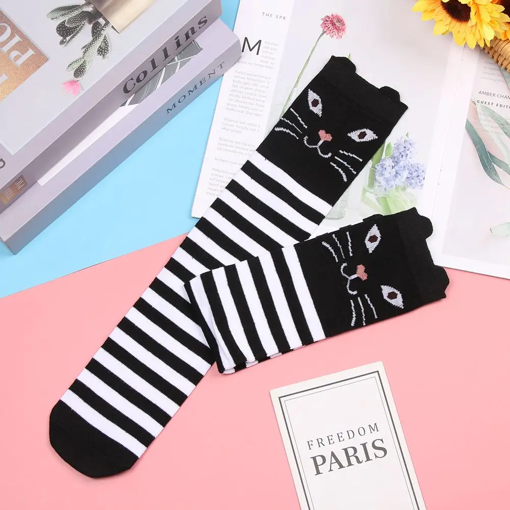 Calcetines de baile para niños, calcetines para niñas de 3 a 12 años, versión de verano de algodón, calcetines hasta la rodilla de princesa de tubo largo para niños - imagen 2