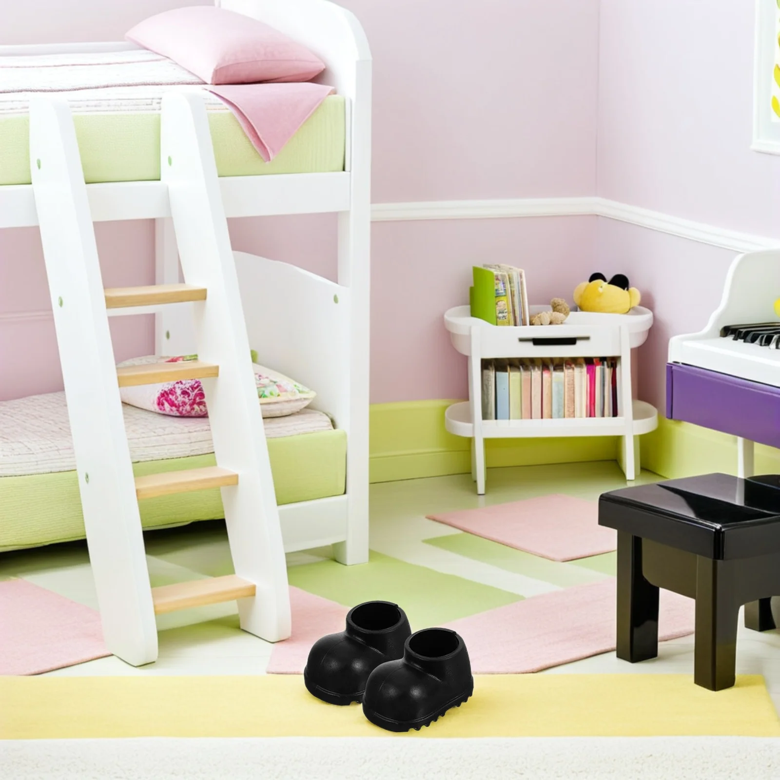 Botas de lluvia en miniatura, detalles realistas, diseño versátil, mejora el juego imaginativo, Mini adornos para casa, zapatos de simulación, 10 pares - imagen 4