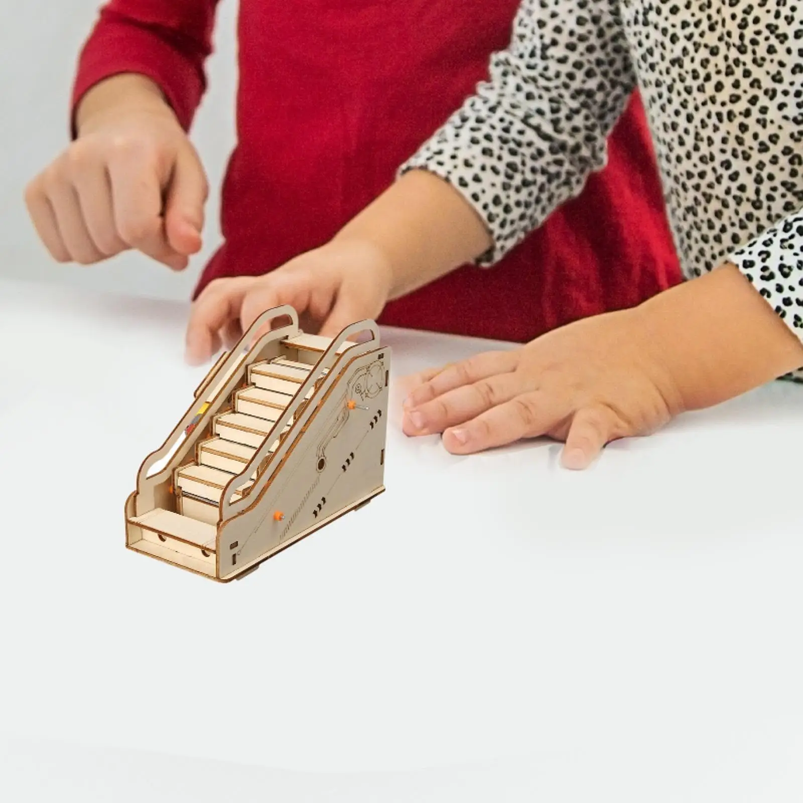 DIY Science Toy Electric Escalator Model Building Project for Children Kids