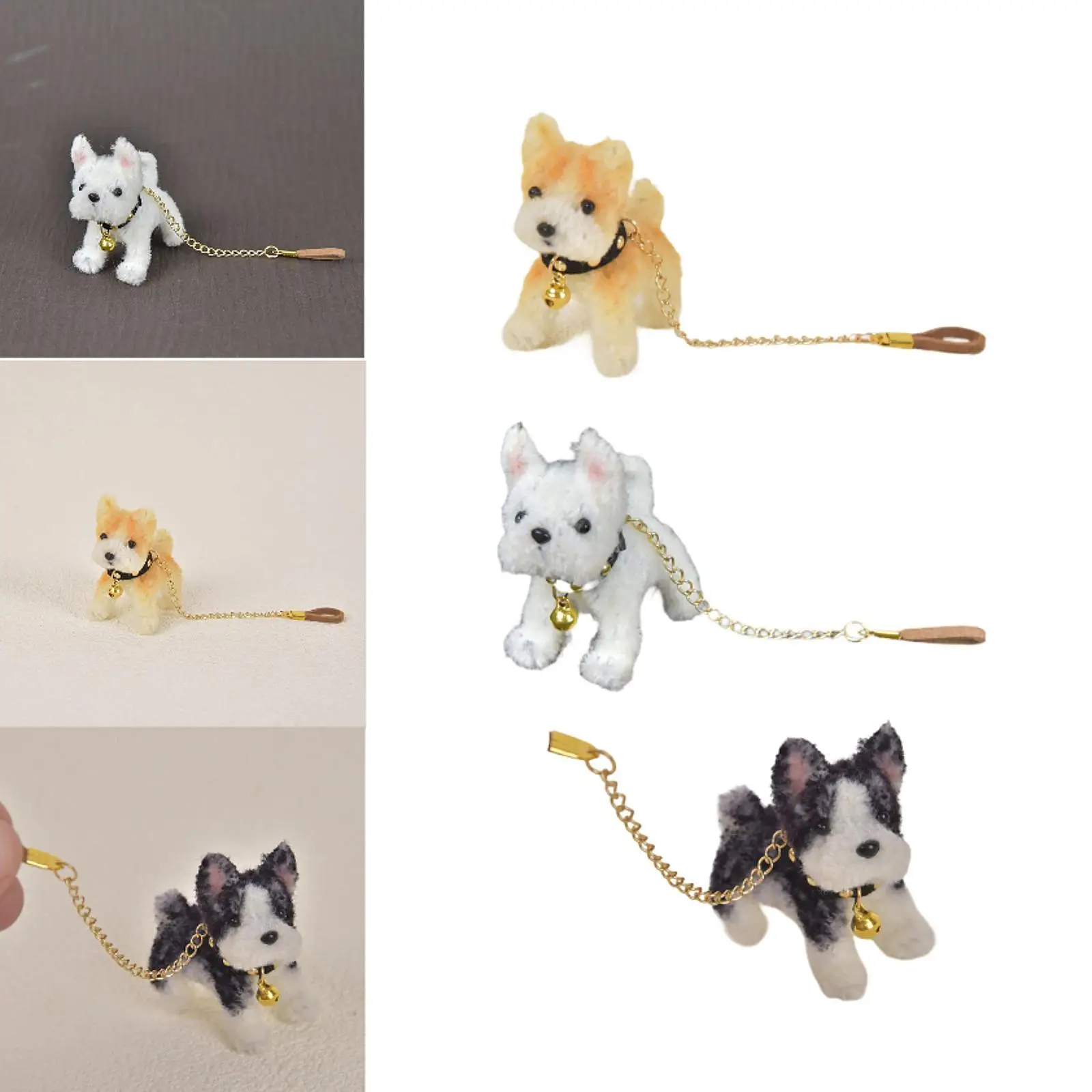 Casa de muñecas en miniatura, decoración de casa de muñecas con perro, Mini modelo bonito hecho a mano a escala 1:12 para accesorios de fotografía, micropaisaje - imagen 4