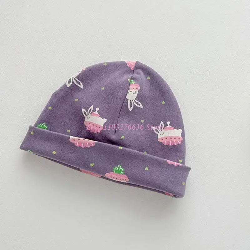 R6FD Autumn Winter Baby Baby Hat impreso Protecciones orejas dibujos animados Beanie Guilicias Bonless Showe Regalo para y - imagen 5