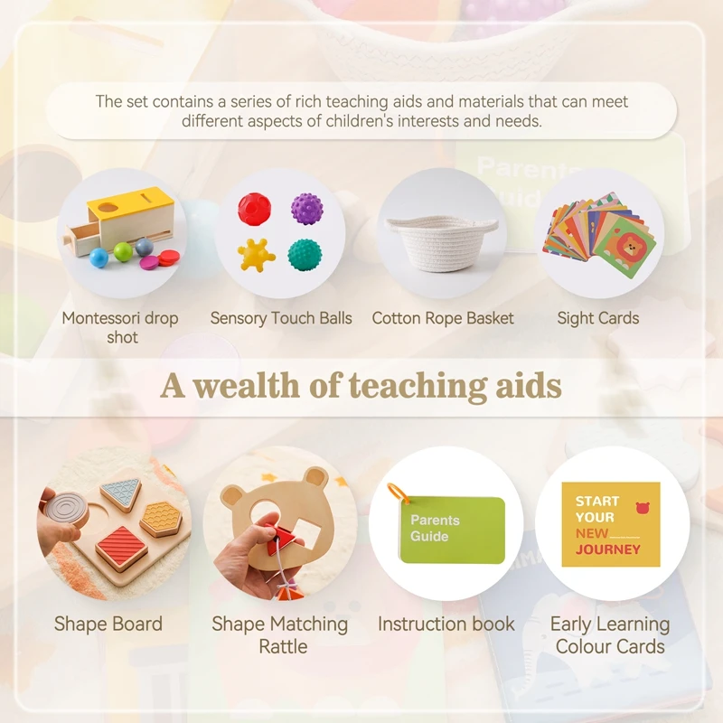 Juguete Montessori de madera para bebé, caja de cajón de Macaron permanente, tambor ocupado, forma de Color, cognición, partido, juguetes sensoriales educativos - imagen 5