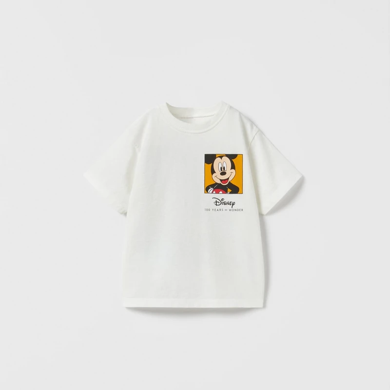 Camiseta Mickey Mouse manga corta para niño – Moda estampada verano