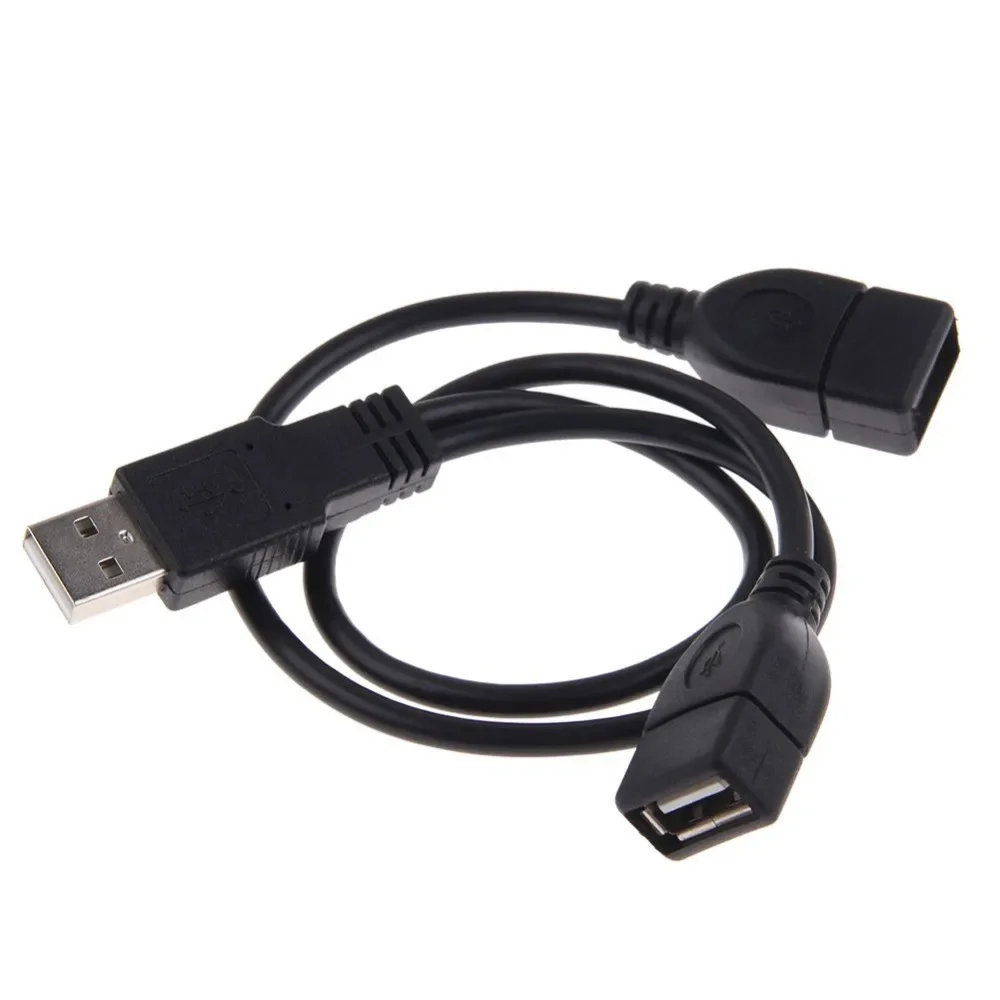 Cable USB 2,0 de alta calidad, adaptador de doble divisor, uno a dos hembra a USB 2 macho, Cable de datos de carga - imagen 5