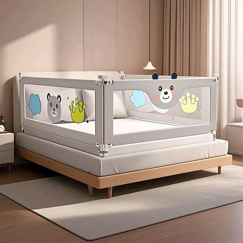 Barrera de cama anticaída para bebé, valla para dormir, rieles de cama de seguridad para bebé, barrera de instalación sin tornillos, protección para cama de niño pequeño, 1 unidad - imagen 3