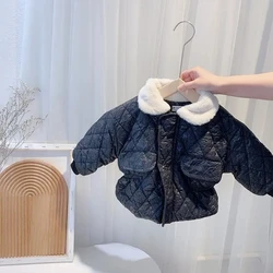 Chaqueta acolchada algodón cuello de muñeca - Abrigo bebé invierno