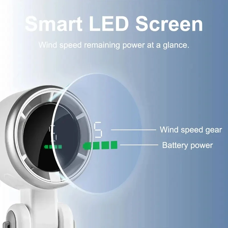 Ventilador mini plegable con pantalla digital inteligente - imagen 4