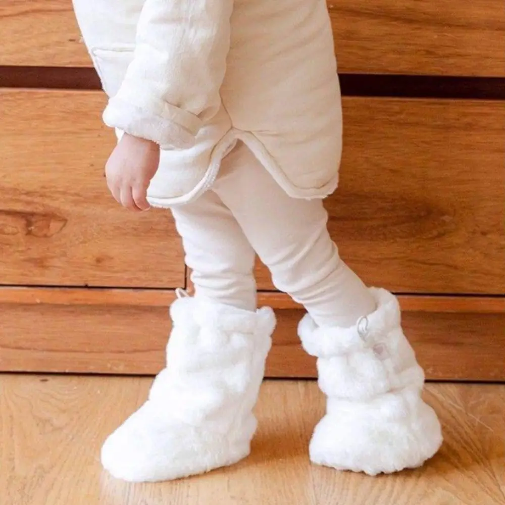 Calcetines informales gruesos para bebé recién nacido, calentadores de pies cálidos de Color sólido para bebé, calcetines antideslizantes para dormir para niño, invierno - imagen 5