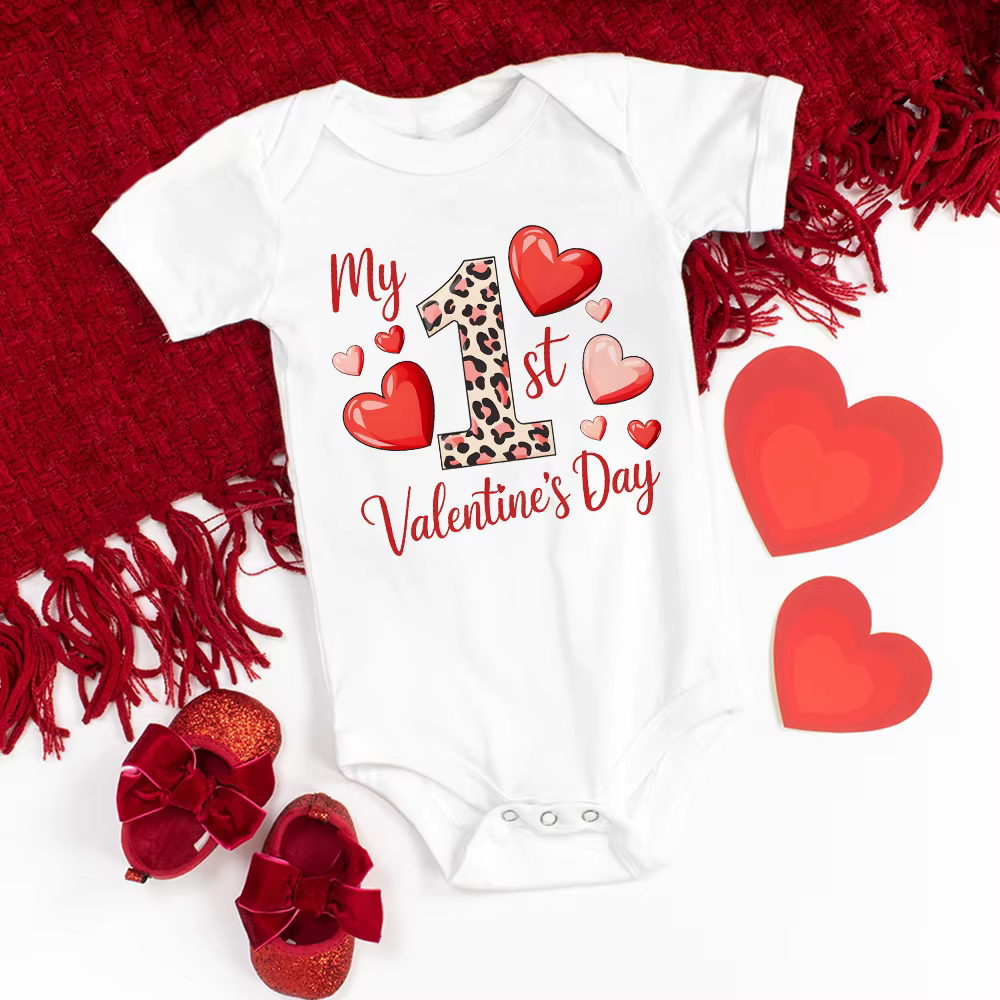 Body estampado San Valentín – Manga corta recién nacido - imagen 4