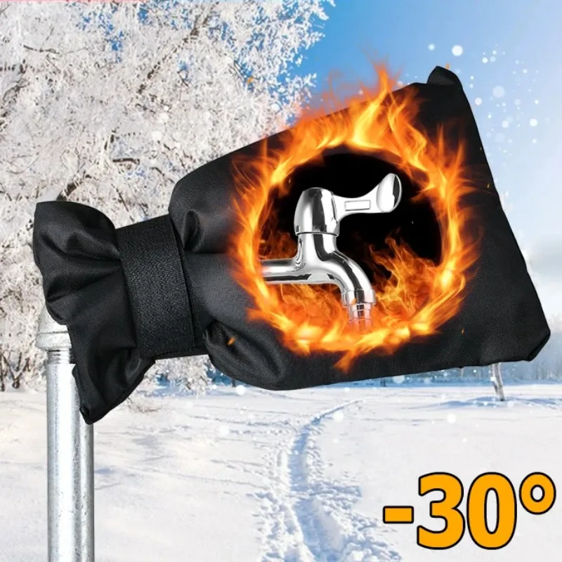 Cubierta aislante reutilizable para grifo de exterior de invierno: protector a prueba de congelación para grifos y mangueras de jardín