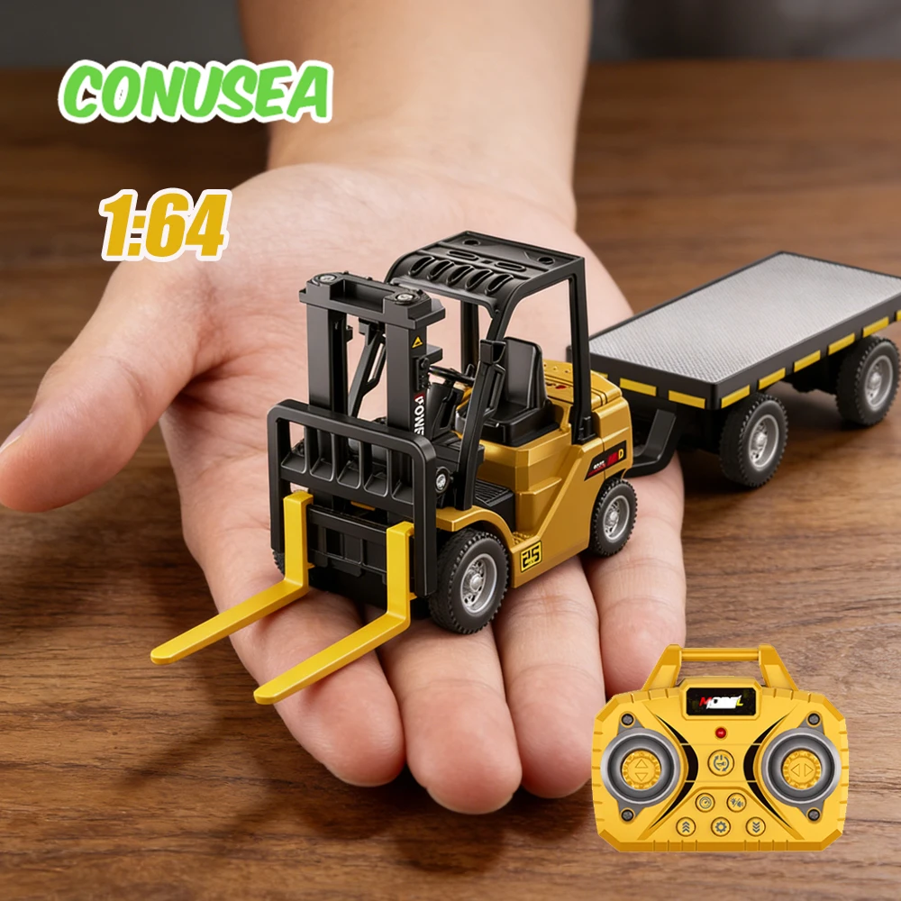 Carretilla elevadora teledirigida – Juguete de construcción infantil - imagen 2