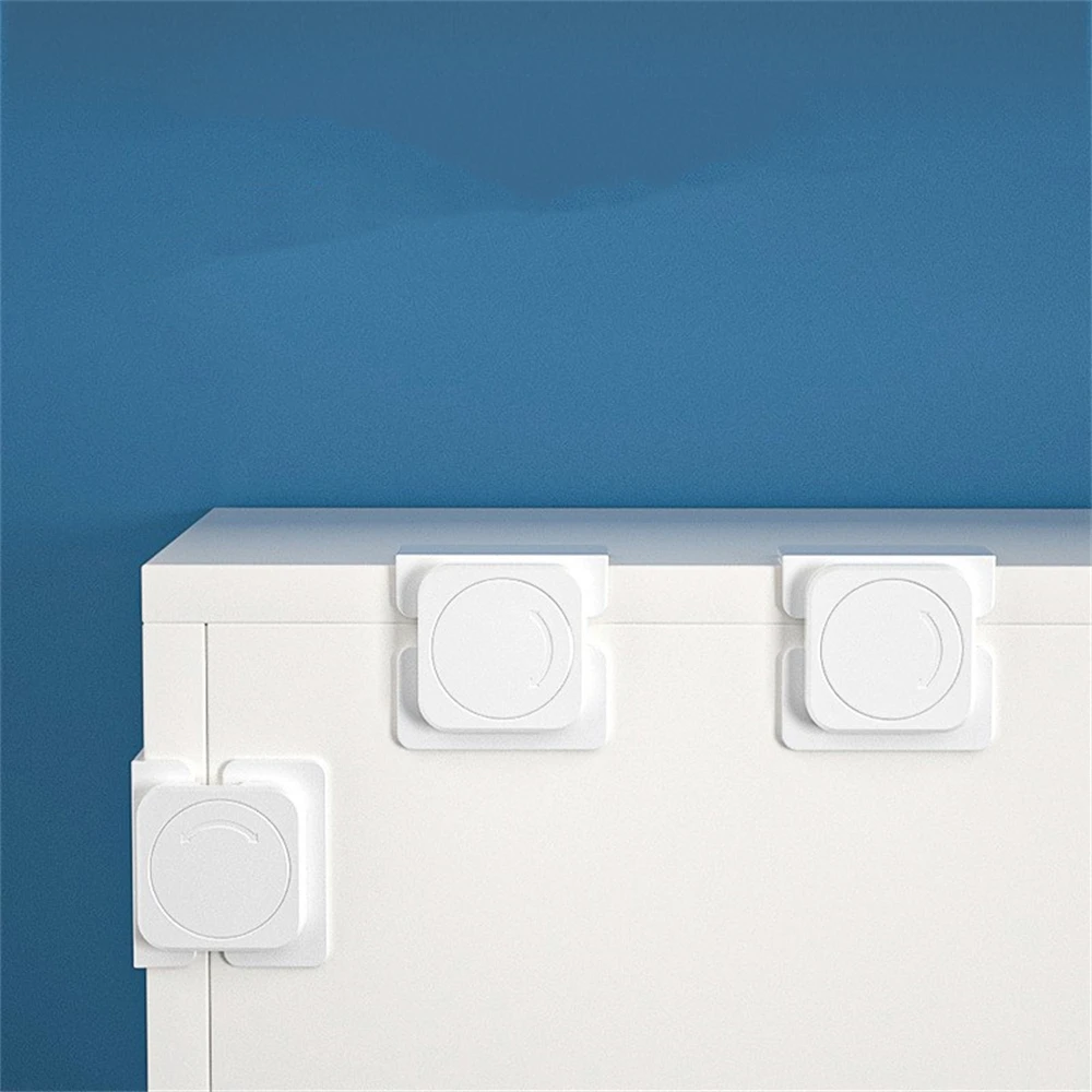 Cerradura de refrigerador para el hogar, cierre de seguridad para niños, antiapertura para bebé, cerraduras de puerta de congelador, hebilla de gabinete multifuncional, protección para niños pequeños - imagen 5