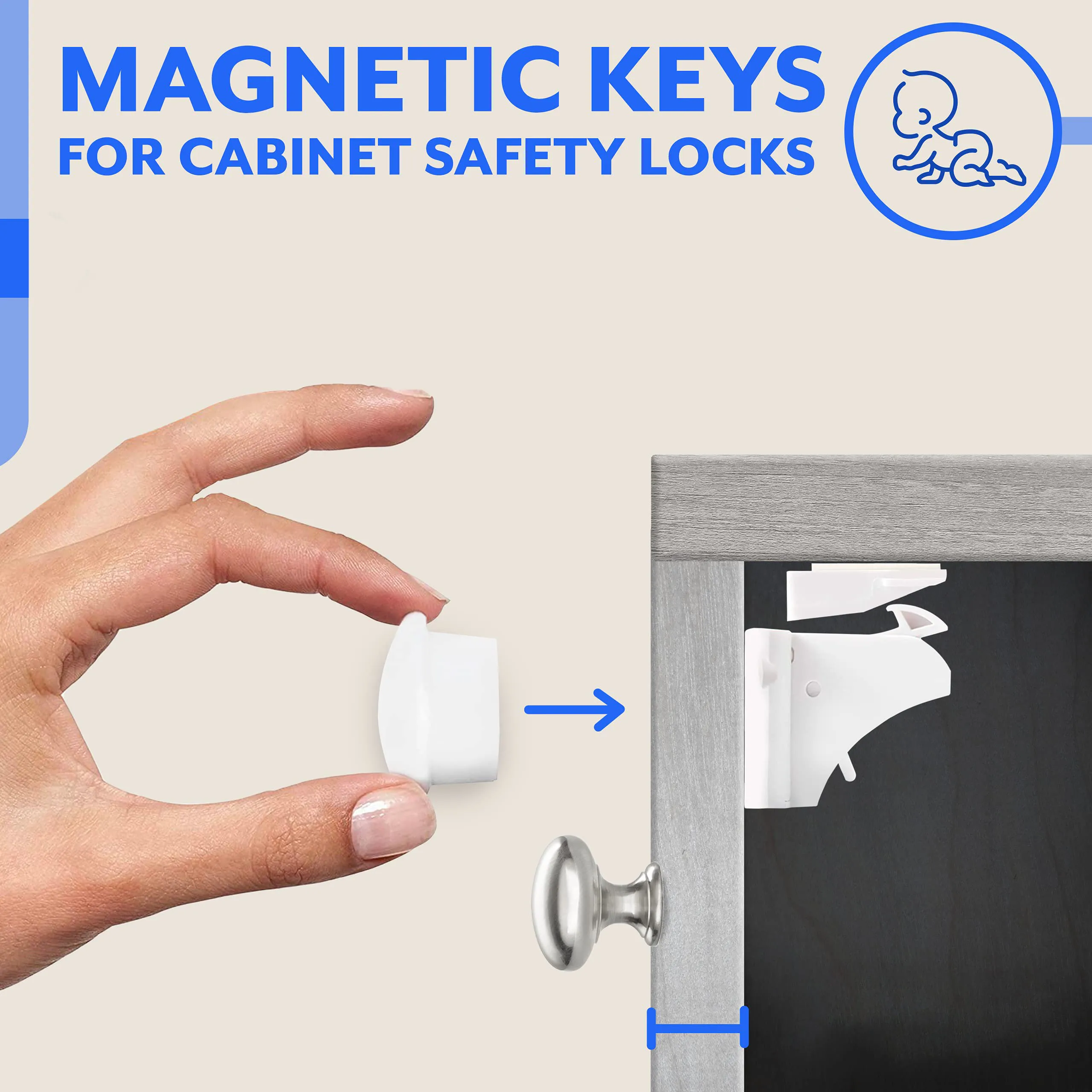 Cerradura magnética invisible de seguridad para bebés