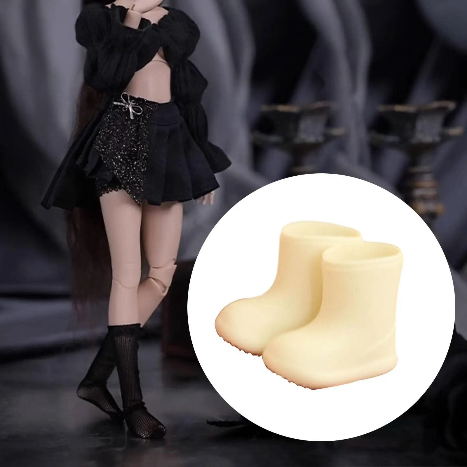 Doll Shoes for 1/12 Doll Photo Prop Waterproof Handmade Doll Accessories Toy