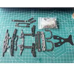 Set de carbono para RC 4WD – Suspensión independiente con resorte trasero