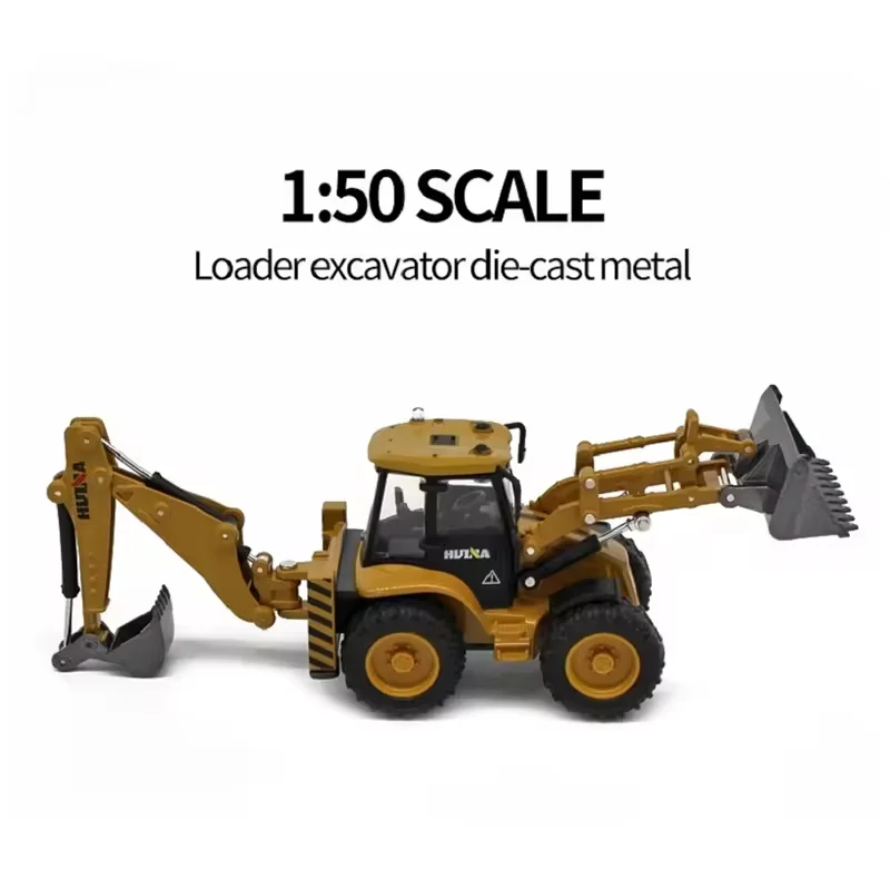 HUINA 1:50, modelo de vehículo de construcción de alta calidad, juguetes, excavadora de Metal, camión, modelo, vehículo sobre orugas, colección, regalos de navidad - imagen 4