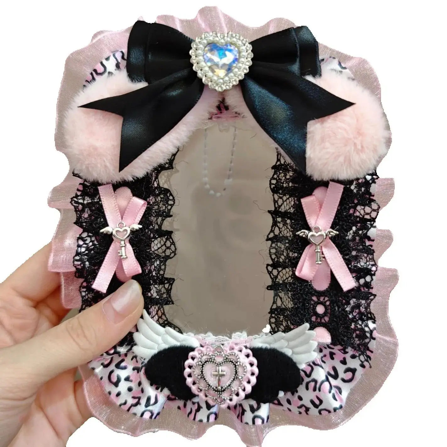 Protector de fotos infantil de felpa suave bordada con alas de ángel - imagen 5