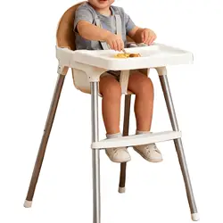 Silla alta de alimentación ajustable con bandeja para bebé