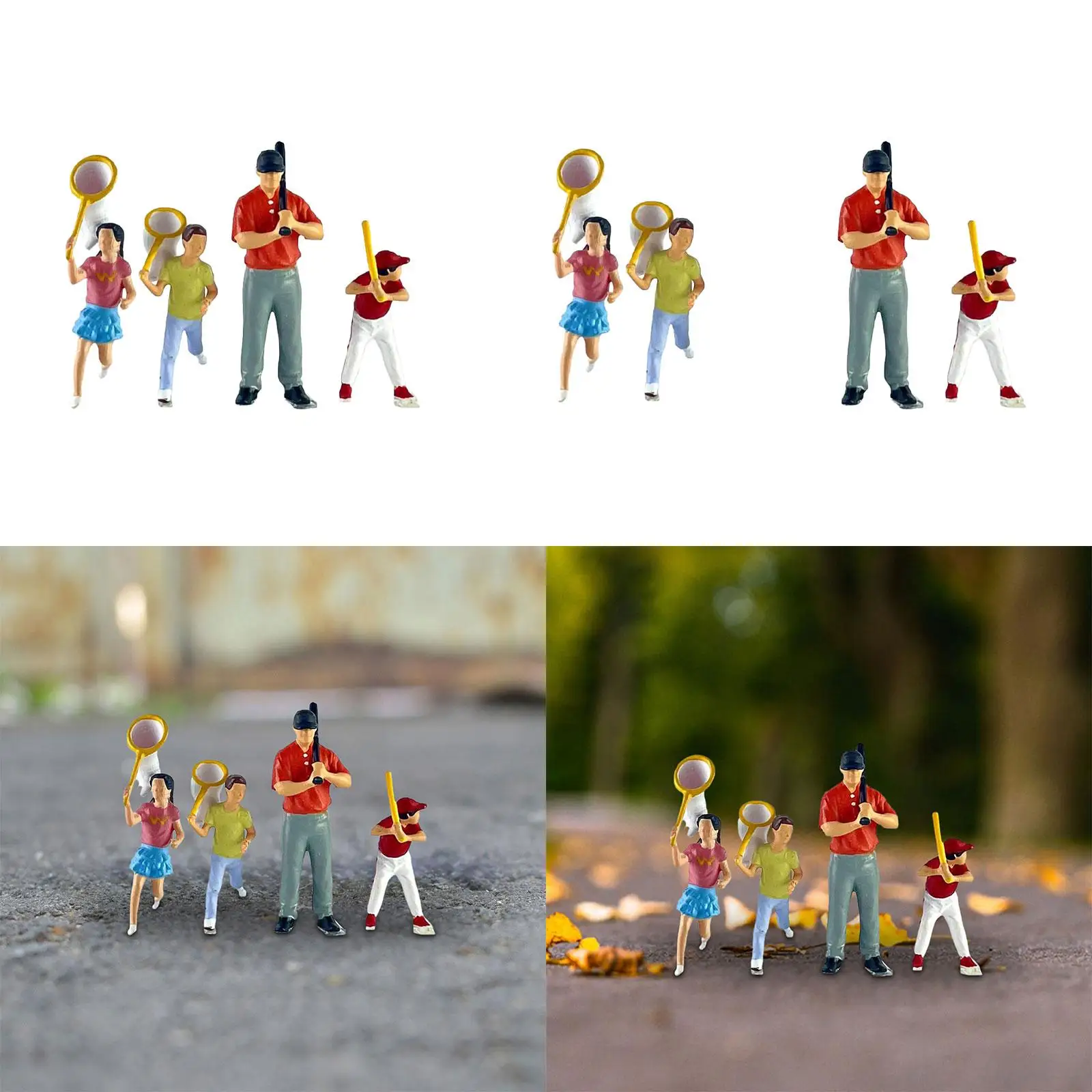 1/64 Miniature People Figurines Sand Table Ornament Collectibles Crafts Miniature Scene Decor for Micro Landscapes Decor Layout