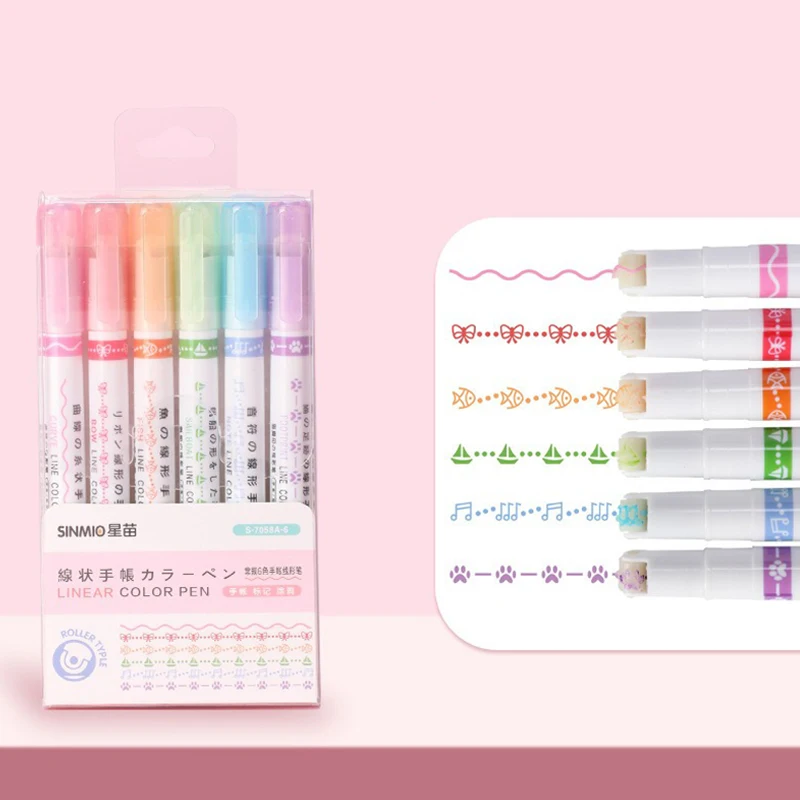 Bolígrafos infantiles curvos flor ZYF – Set escolar de colores - imagen 4