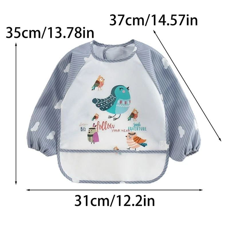 Baberos bebé con impresión dibujos animados M76C, material para recién nacidos, Baberos alimentación para bebés, - imagen 3