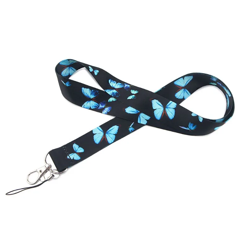 Portatarjetas de identificación de mariposa, cordones, estuche para tarjetas de puerta para niñas, cuerda colgante, soporte para insignia para mujeres, correa para el cuello, regalo para tarjetas de visita - imagen 5